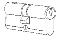 Euro cylinder outline